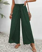 Stylish Lightweight Printed Pants with Wide Legs