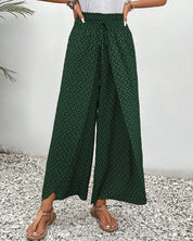 Sophie-Rae - Airy High Waist Pants with Bohemian Print
