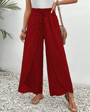 Stylish Lightweight Printed Pants with Wide Legs