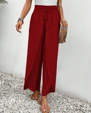 Stylish Lightweight Printed Pants with Wide Legs