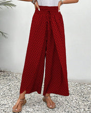 Stylish Lightweight Printed Pants with Wide Legs