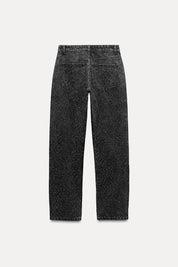 High Waist Glitter Wide-Leg Jeans for Women