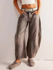 Zillah – Wide-Leg Barrel Jeans | High Waist