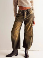Zillah – Wide-Leg Barrel Jeans | High Waist