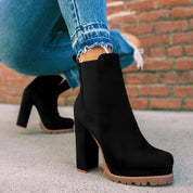 Women's Trendy Comfortable Ankle Boots with Block Heel