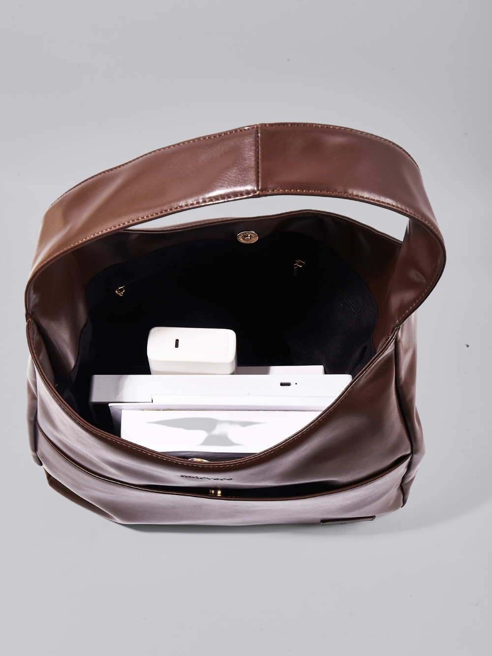 Minimalist Vegan Leather Hobo Shoulder Bag