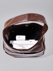 Minimalist Vegan Leather Hobo Shoulder Bag