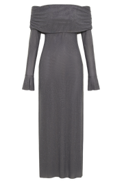 Glitter off-shoulder maxi dress for women