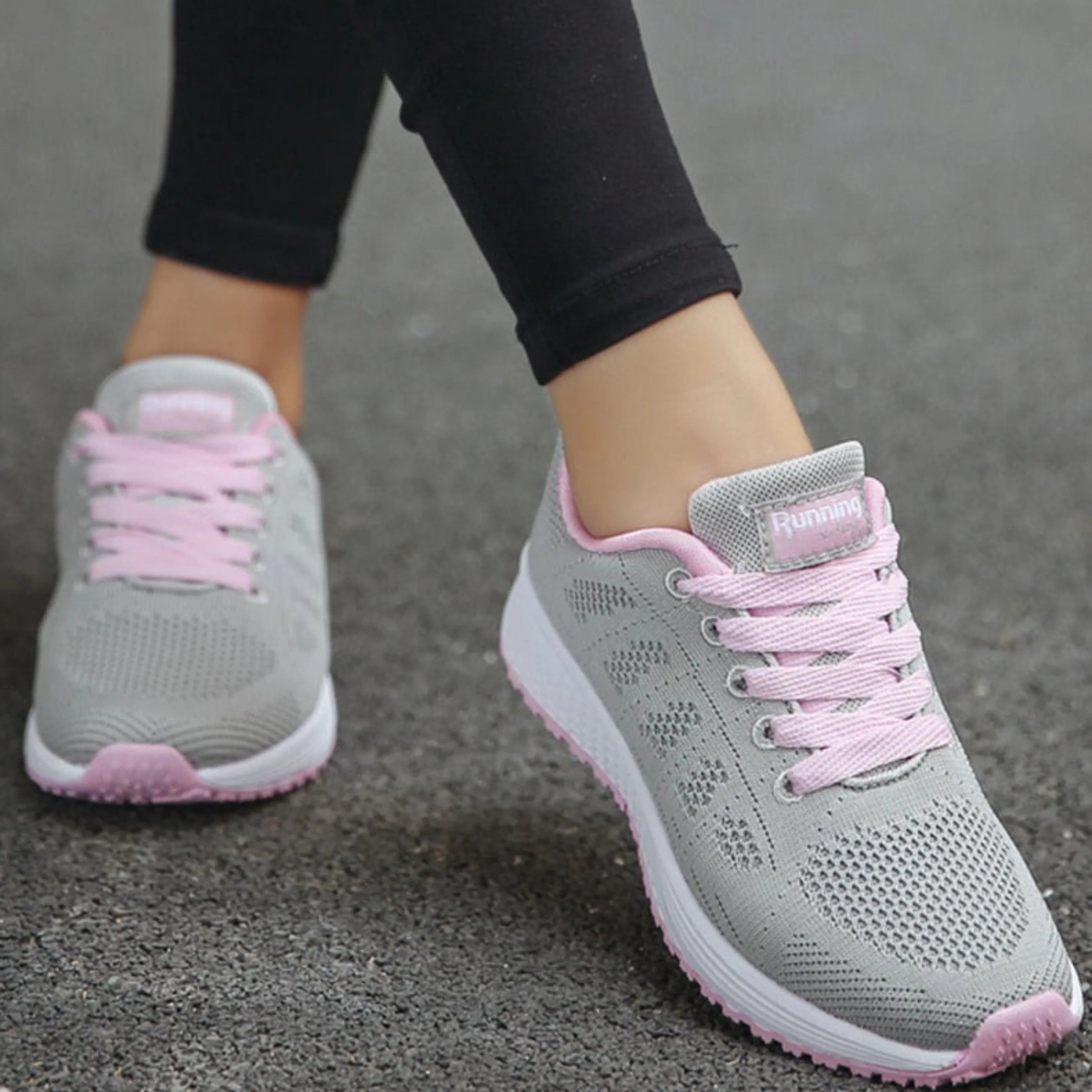 Sporty Mesh Sneakers for Women for Running and Walking