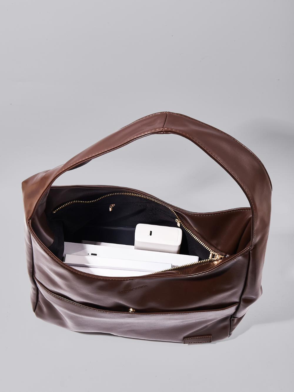 Minimalist Vegan Leather Hobo Shoulder Bag
