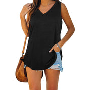 Loose V-Neck Sleeveless Top for Women