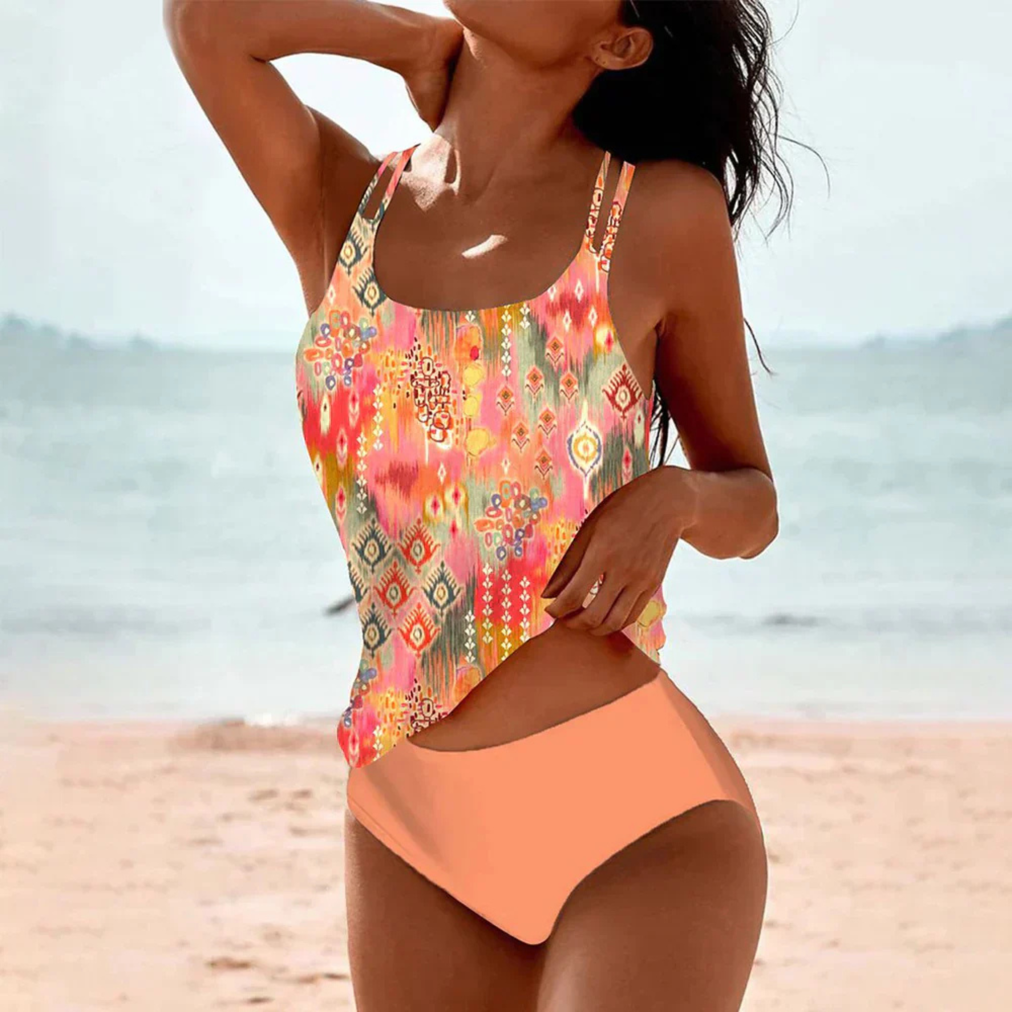 Boho High-Waisted Tankini for Women for Summer