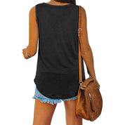 Loose V-Neck Sleeveless Top for Women