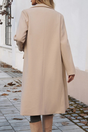 Elegant Women's Blazer Midcoat with Buttons