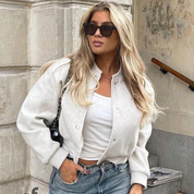 Soft Short Casual Bomber Jacket for Women
