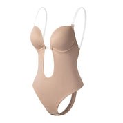 Shaping Bodysuit With Push Up And Deep Cut For Women