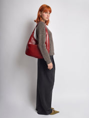 Minimalist Vegan Leather Hobo Shoulder Bag