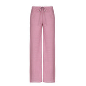 Striped Lounge Pants for Women with Wide Legs and Elastic Waist
