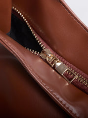 Minimalist Vegan Leather Hobo Shoulder Bag