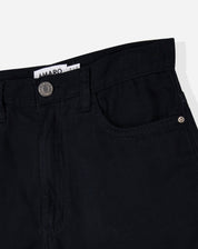 Black Women's Denim Shorts with Cuff