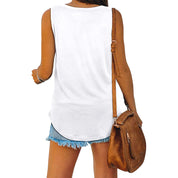 Loose V-Neck Sleeveless Top for Women
