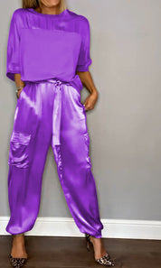 Belle - Satin women's co-ord set