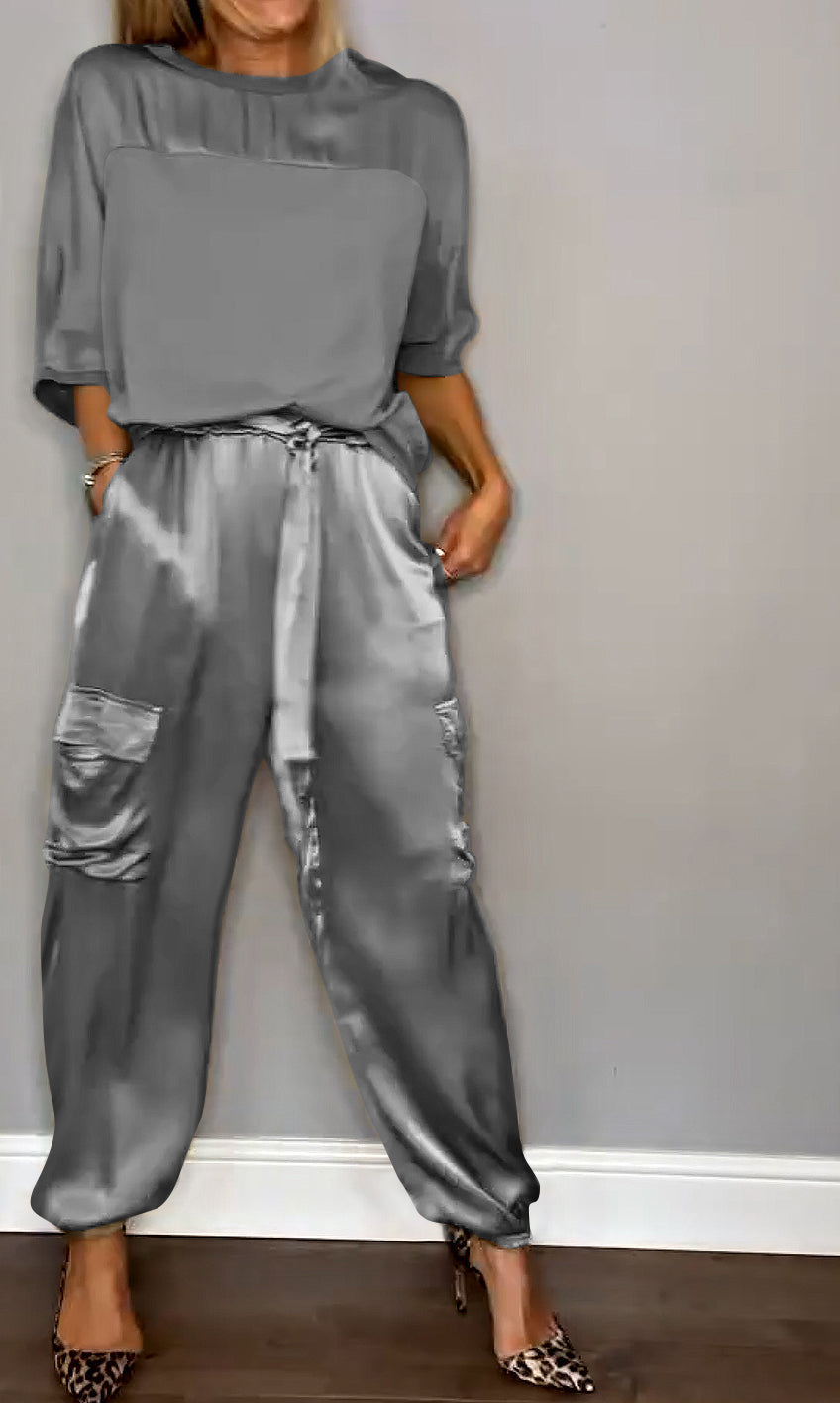 Belle - Satin women's co-ord set