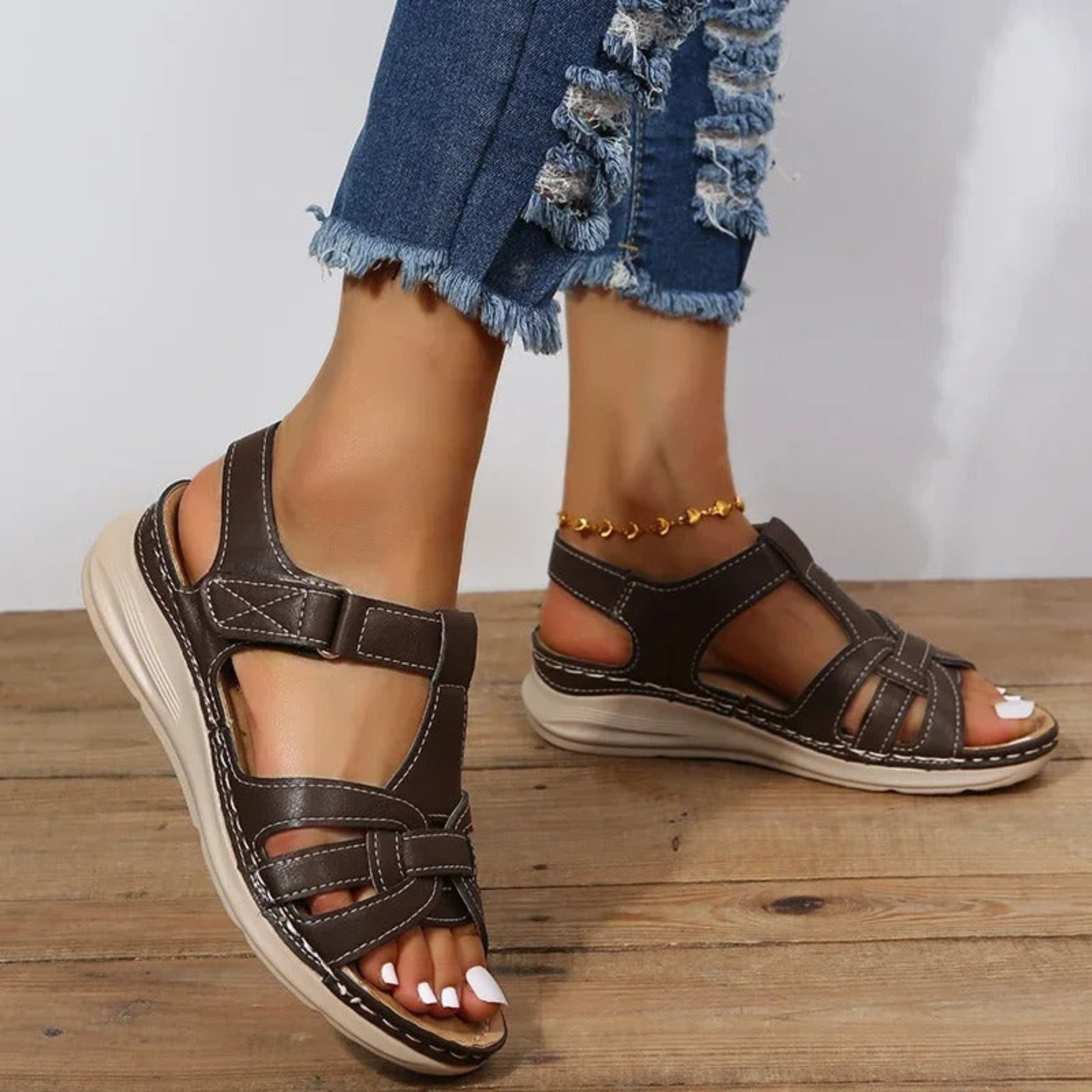 Orthopedic Sandals for Women with Velcro