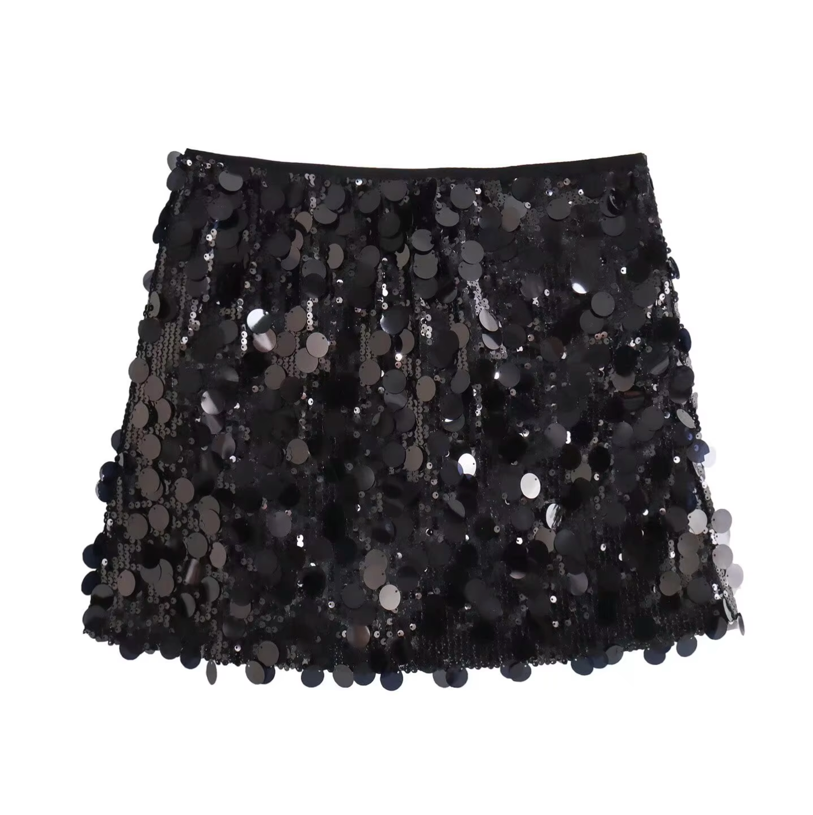 Trendy Women's Mini Skirt with Sequins and Glamorous Look