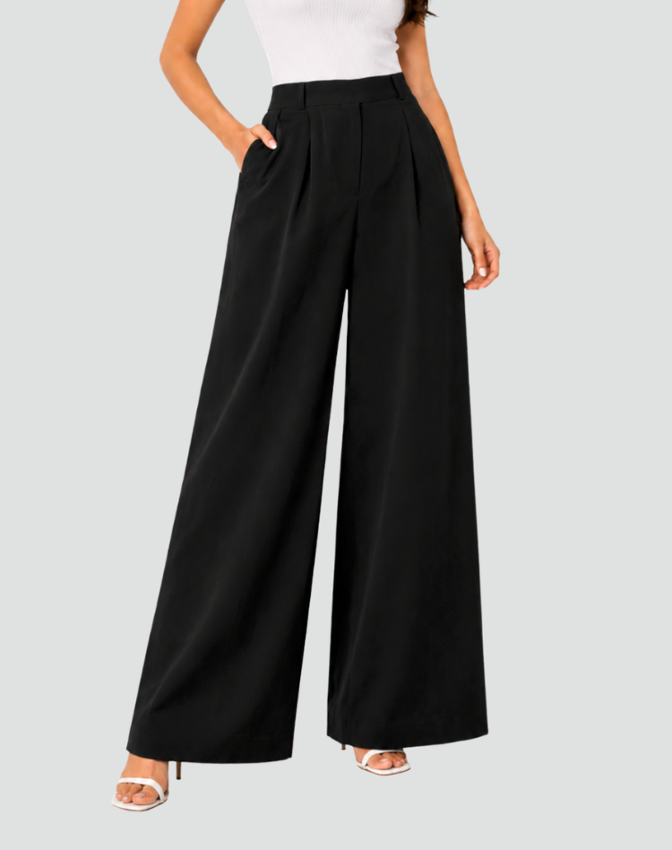 Women's Wide-Leg Pants with High Waist