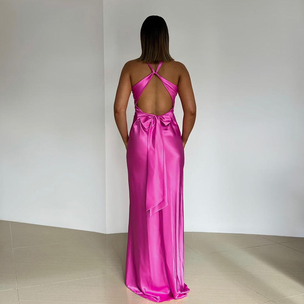 Celine - Sleeveless Evening Dress with V-Neck