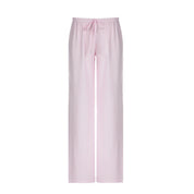Striped Lounge Pants for Women with Wide Legs and Elastic Waist