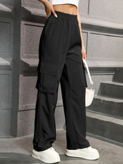 Trendy Cargo Pants for Women with High Waist and Straight Legs