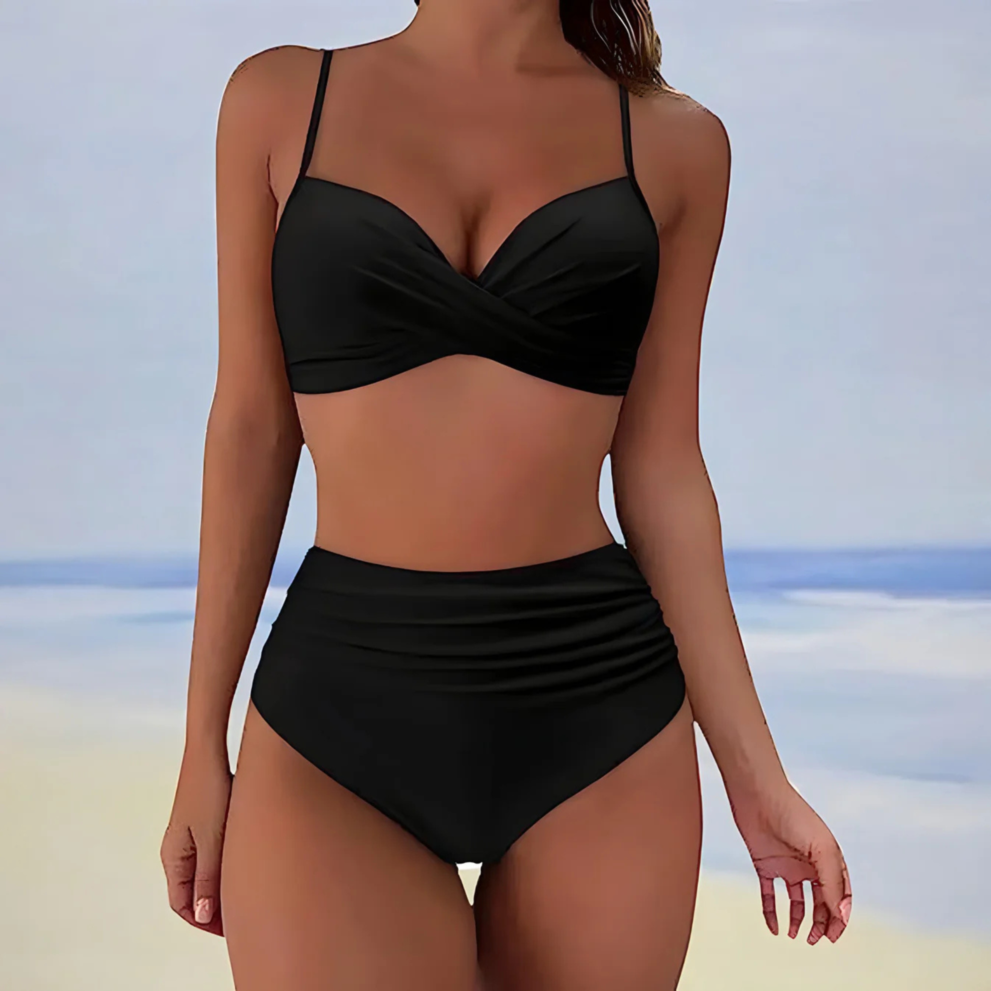Push Up Bikini with High Waist for Women with Tummy Control