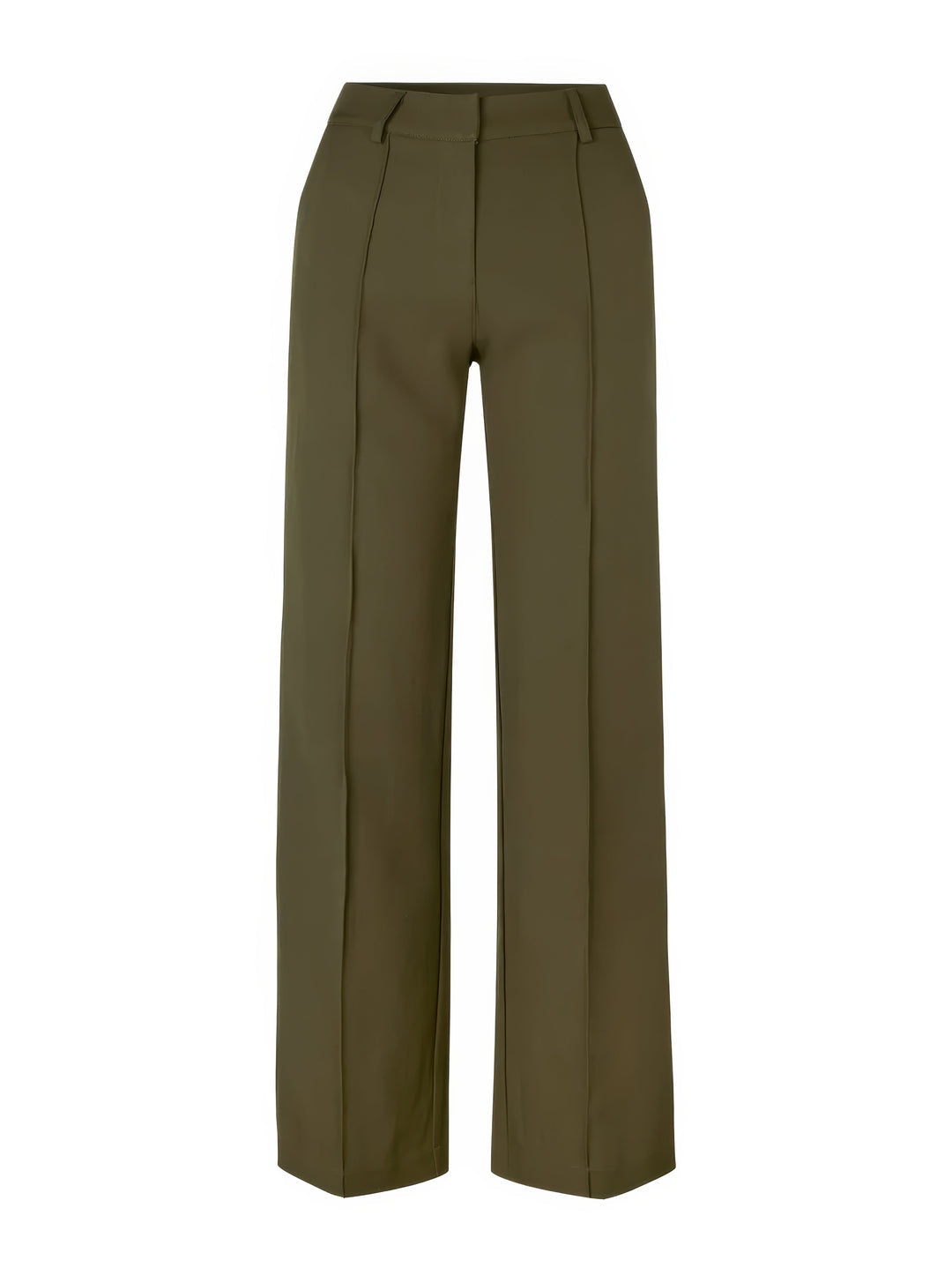 Elegant Pants with High Waist and Vertical Front Seam