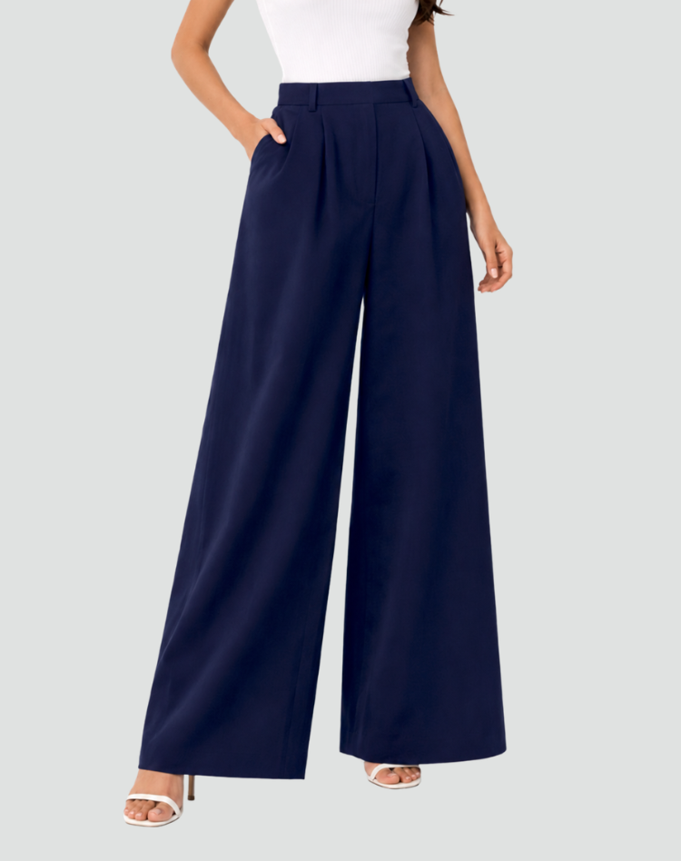 Women's Wide-Leg Pants with High Waist
