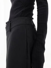 Asymmetrical Wide Trousers for Women with High Waist