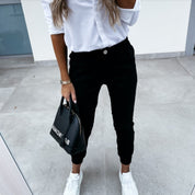 Stylish High-Waisted Chino Pants