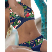 Boho Bikini with Floral Print and V-Neck for Women