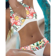Boho Bikini with Floral Print and V-Neck for Women