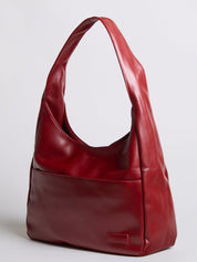 Minimalist Vegan Leather Hobo Shoulder Bag