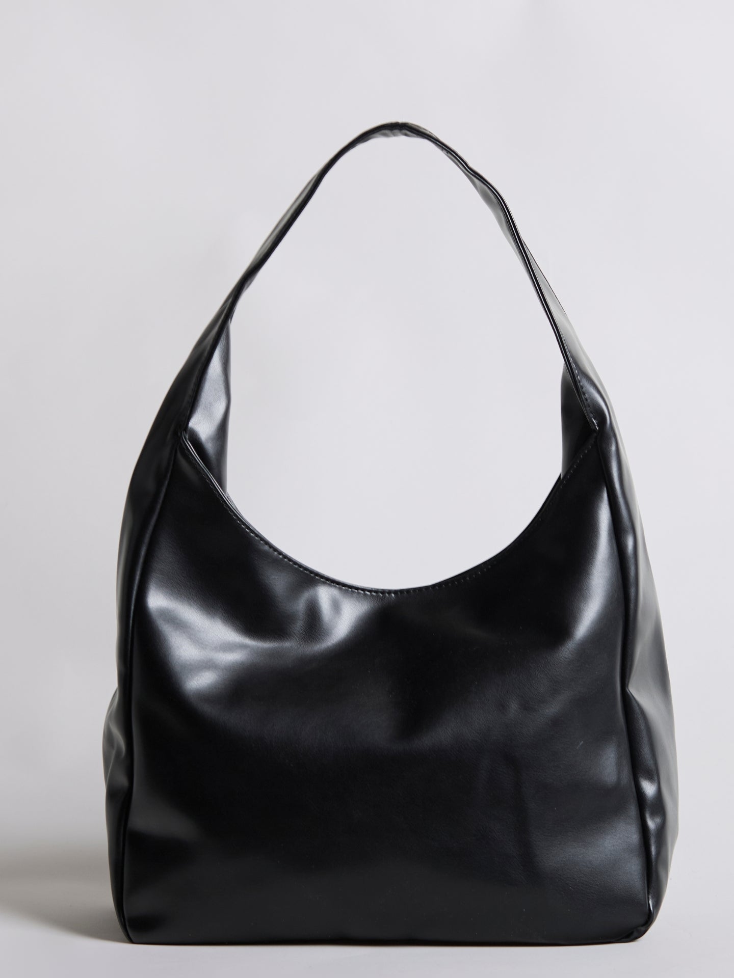 Minimalist Vegan Leather Hobo Shoulder Bag