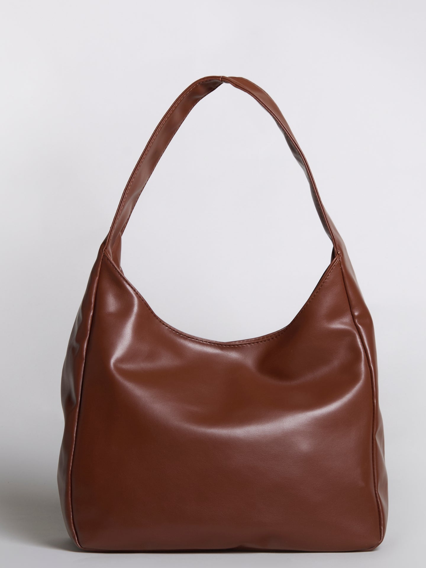 Minimalist Vegan Leather Hobo Shoulder Bag