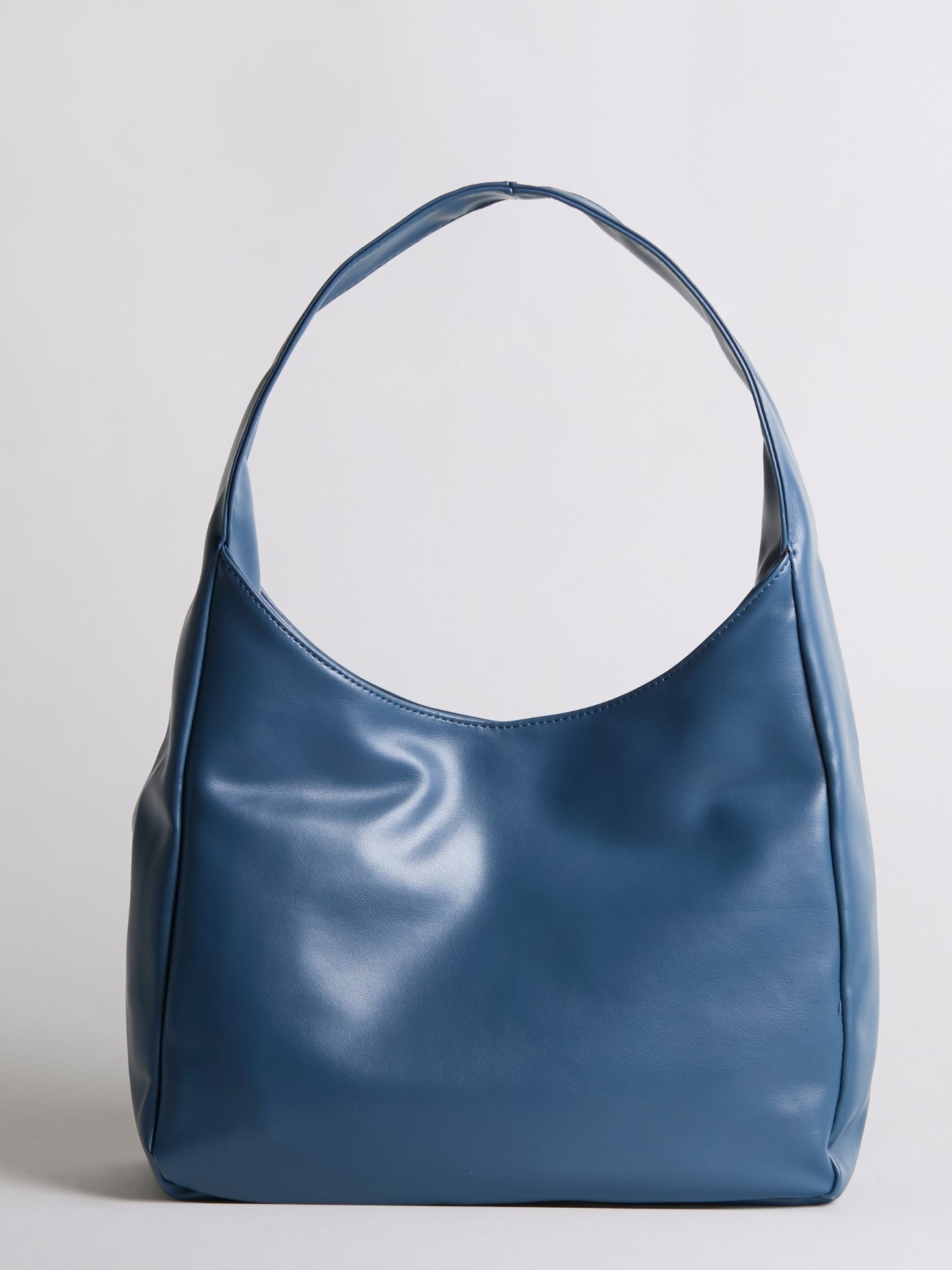 Minimalist Vegan Leather Hobo Shoulder Bag