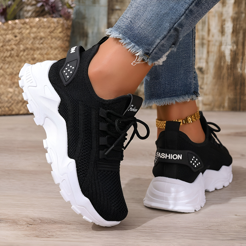 Sporty Lightweight Sneakers with Chunky Sole for Women