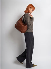 Minimalist Vegan Leather Hobo Shoulder Bag