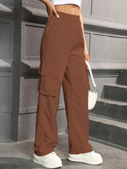 Trendy Cargo Pants for Women with High Waist and Straight Legs