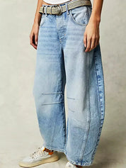 Zillah – Wide-Leg Barrel Jeans | High Waist