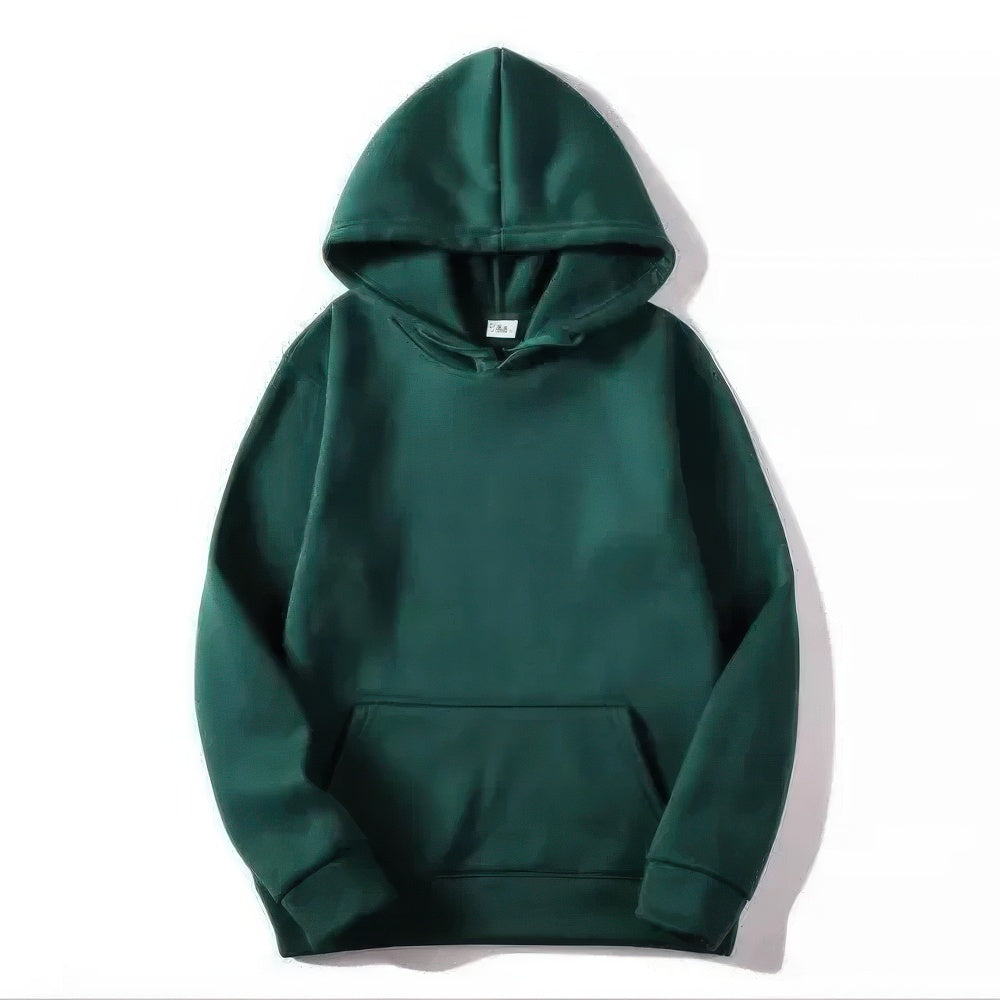 Casual Unisex Hoodie with Kangaroo Pocket and Hood