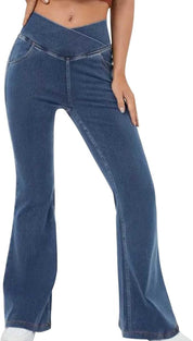 Flared Jeans for Women with High Waist and Stretch Fit